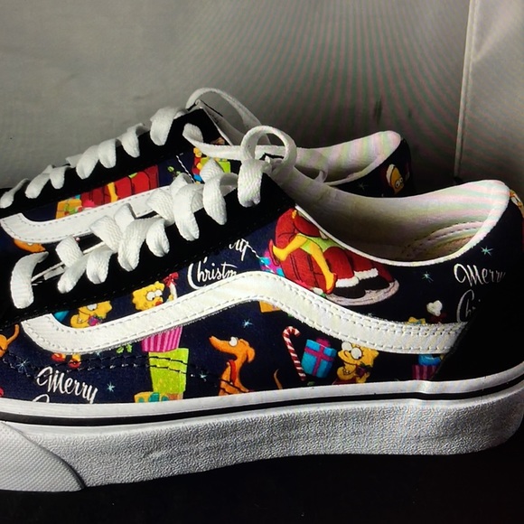 Vans x The Simpsons Christmas customs low shoes Size 7.5 W 9 - Picture 5 of 11